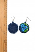 Denim Flower Earrings